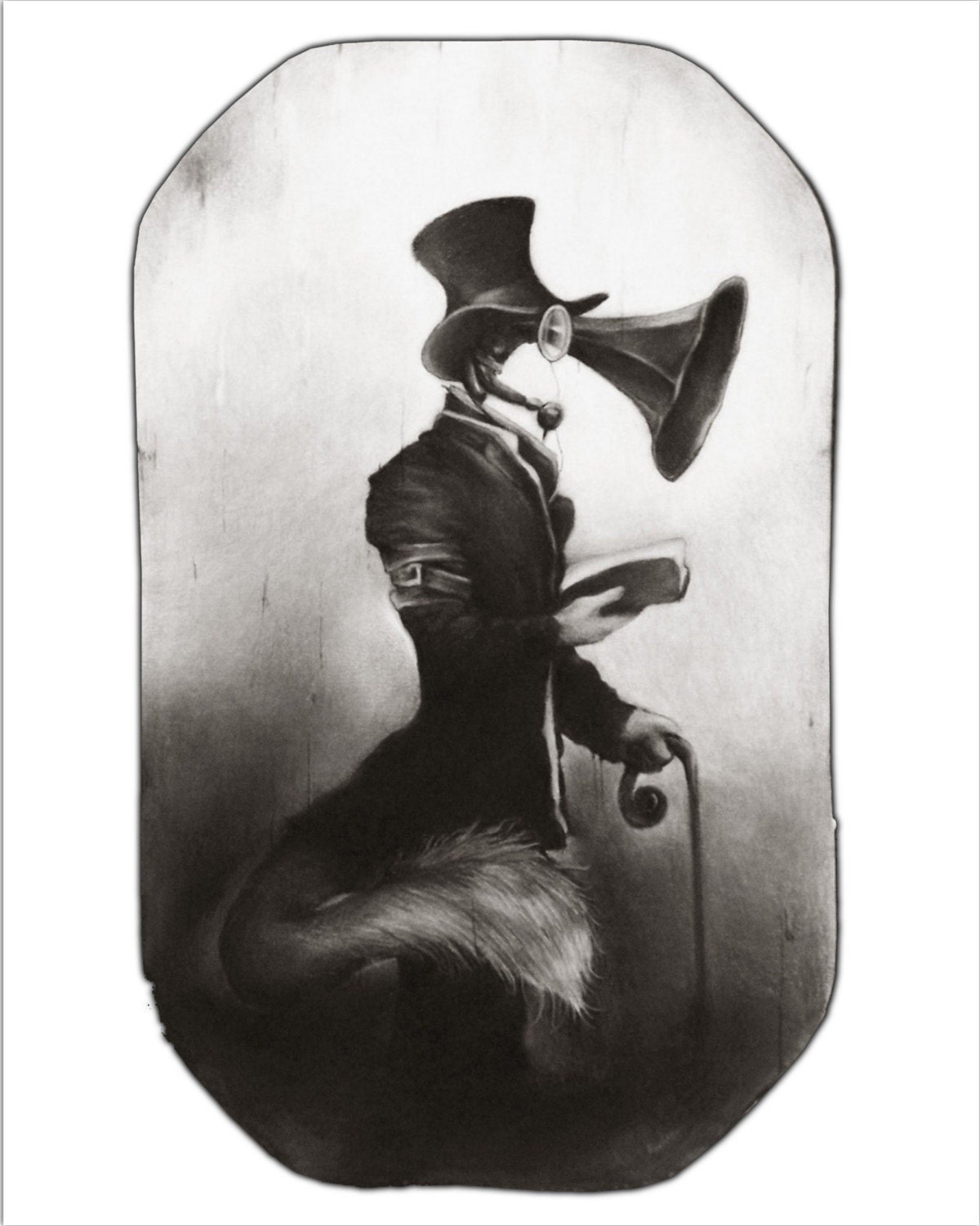 Gramophone Man  Digital print