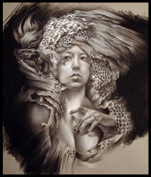 Her Hiveness  signed print