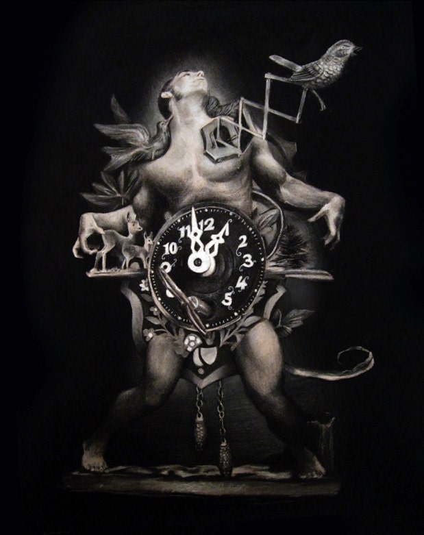 Cuckoo Man 16"x20" drawing