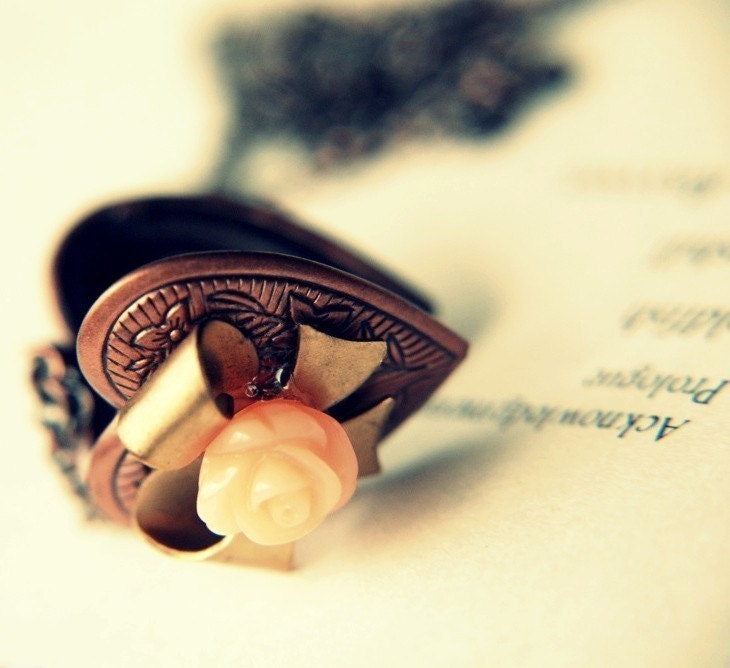 Sweet Nothings. A Lovers rose and heart locket.