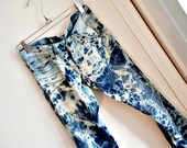 Guess hand dyed rocker/hippy/acid wash 80s jeans. low rise. OOAK.