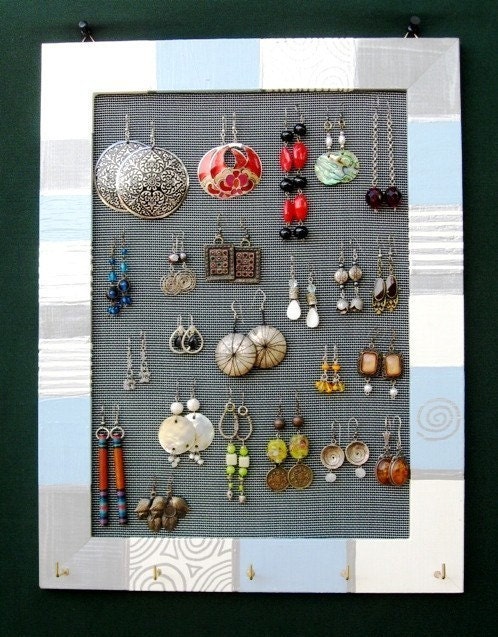 JEWELRY DISPLAY RACK organizer /  35 - 50 Earrings / 25 - 35 Necklaces
