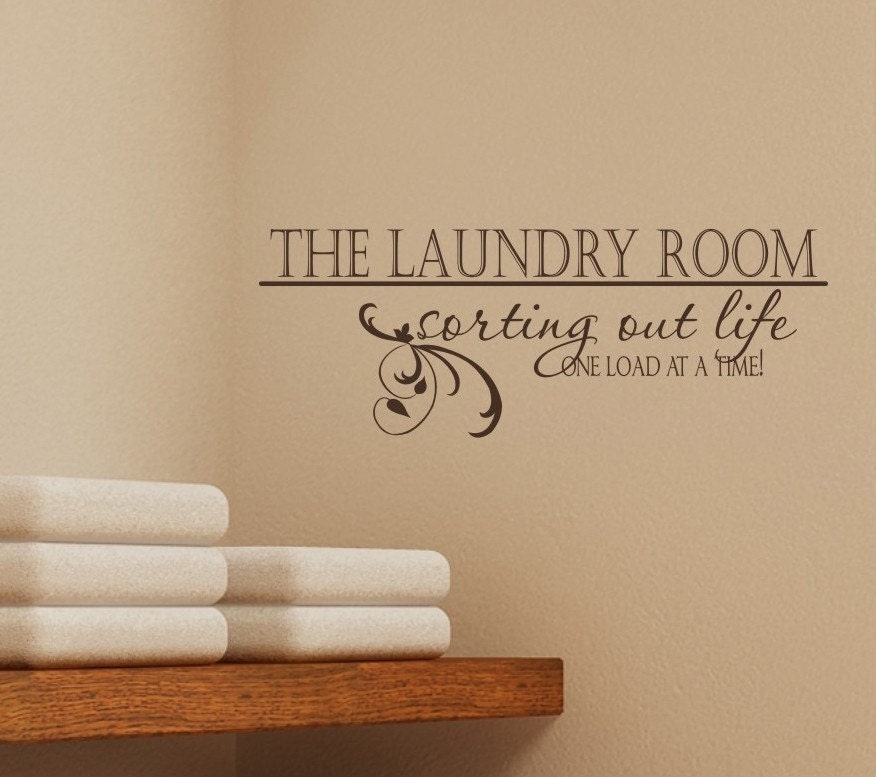 Laundry Room Wall Decal Sorting Out Life - Vinyl Wall Words Stickers Art