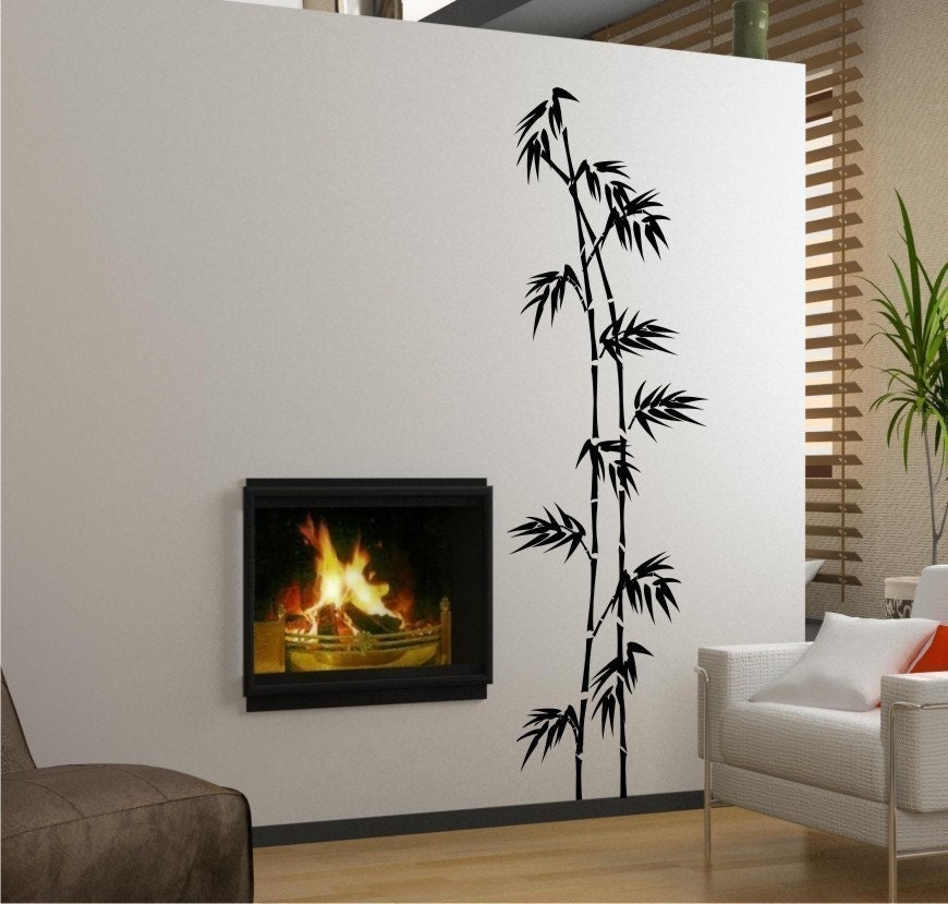 Bamboo Wall Decal (Medium) - Vinyl Wall Decals Stickers Art Graphics
