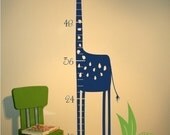 Wall Decal Growth Chart Giraffe - Nursery Vinyl Wall Decals Stickers Art