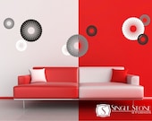 Walll Decals Funky Circles - Vinyl Wall Stickers Art Graphics