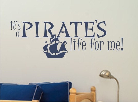 Pirate Ship Wall Decals - Vinyl Stickers Art Graphics Words Lettering