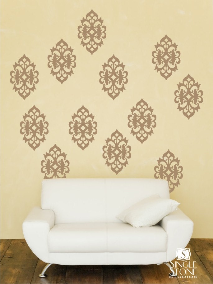 Wall Decals Ornate Wall Pattern - Vinyl Stickers Art