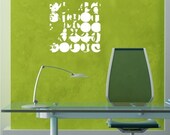 Wall Decal Typographic Abstract Art - Vinyl Wall Stickers Art Graphics