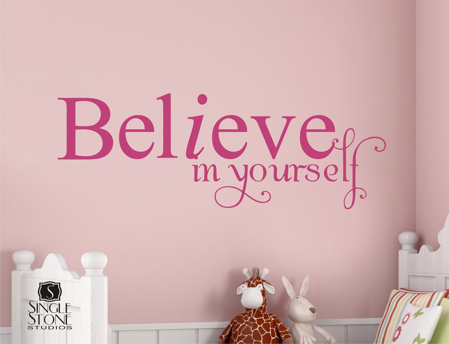 Wall Decal Quote Believe in Yourself - Vinyl Text Wall Words Decals Stickers Art Graphics