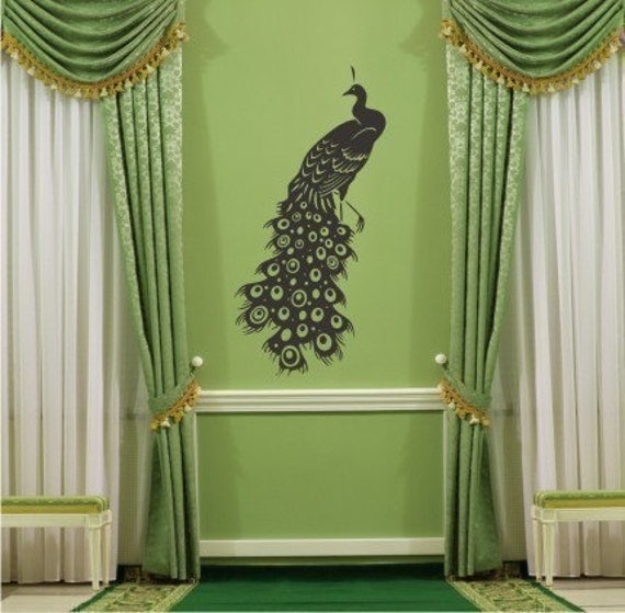 Peacock Wall Decal - Vinyl Wall Stickers Art Graphics