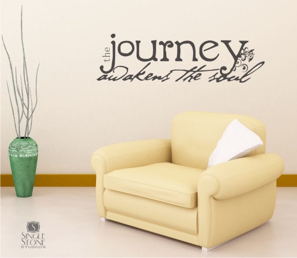 Wall Decal Quote Journey Awakens The Soul
