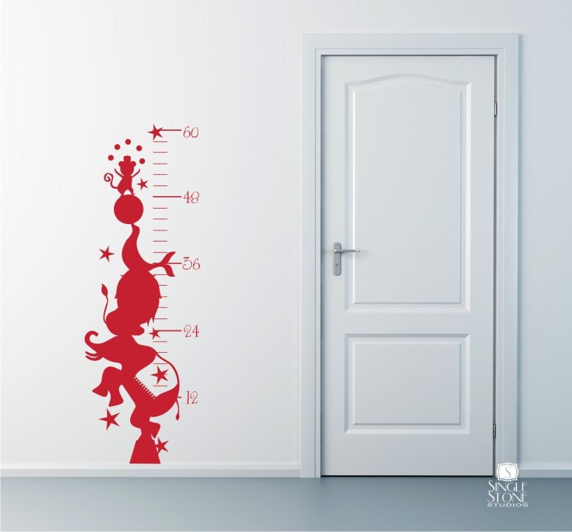 Circus Growth Chart Wall Decal Nursery