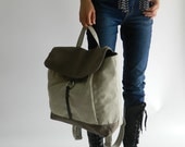 SALE - 10% OFF -Tanya in two tone // Backpack / Satchel / Rucksack / Messenger / Laptop / Tote / Women/ For Her / For Him