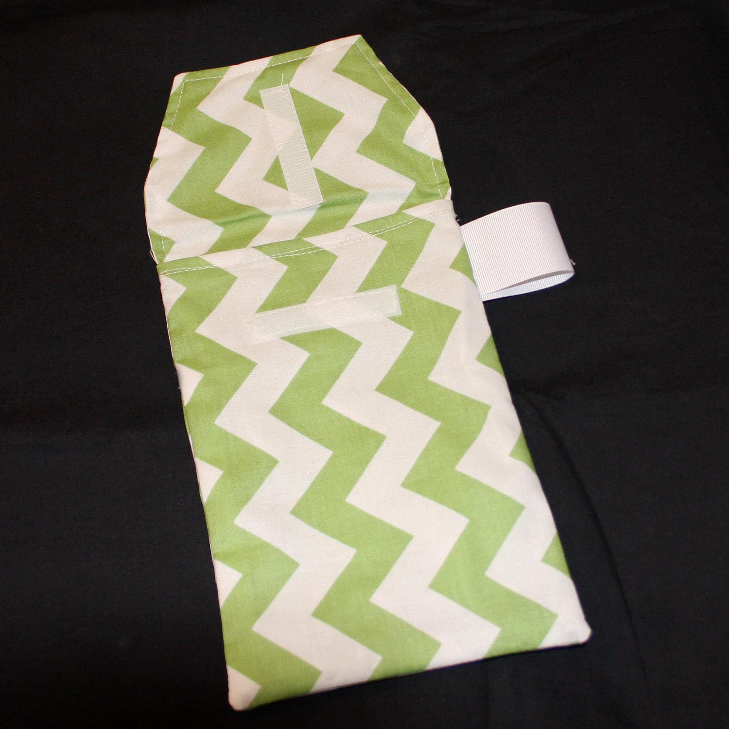 Diaper Clutch - Apple Zig Zag Diaper Clutch with a Pocket