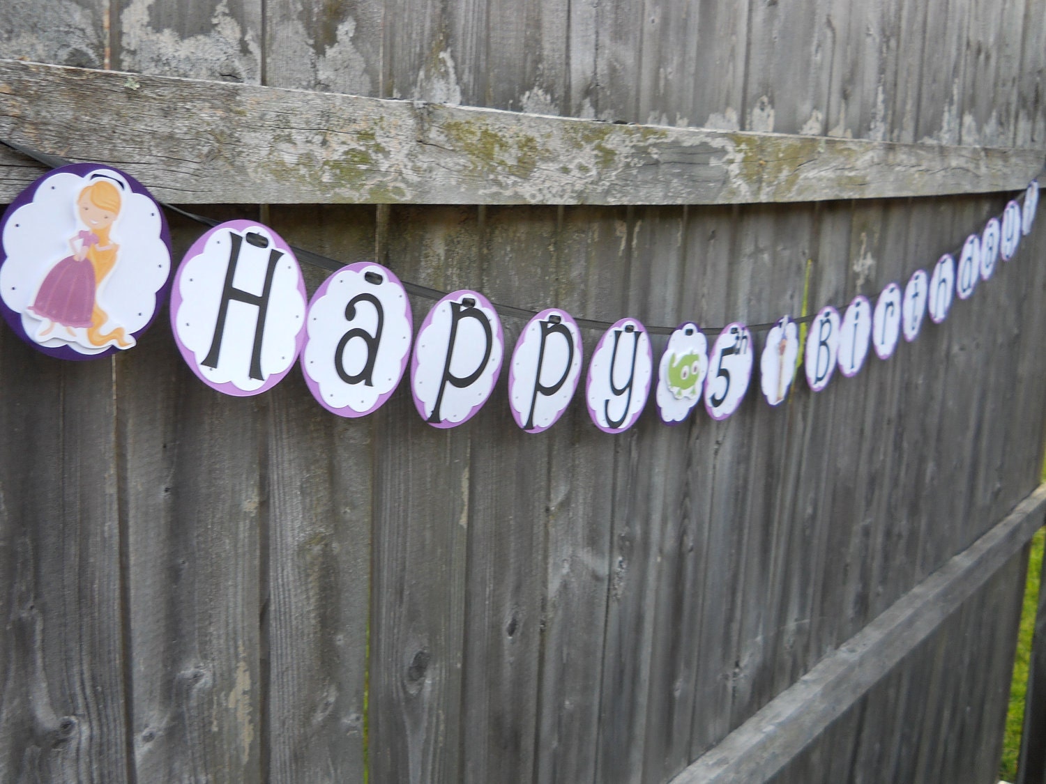 Rapunzel Themed Birthday banner