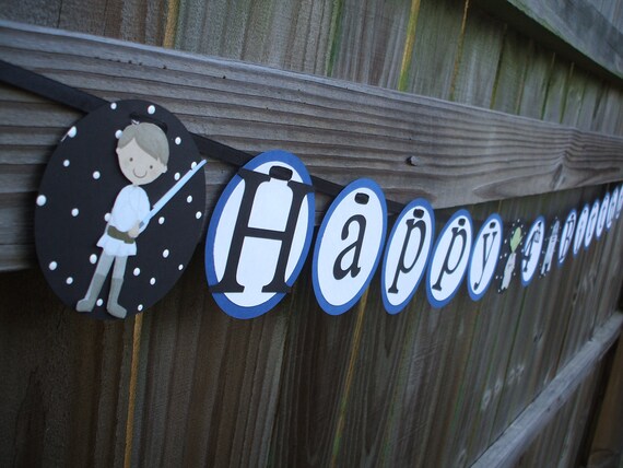 Galaxy wars inspired Birthday banner Il_570xn