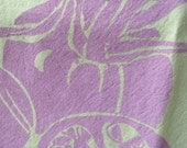Cotton Dish Towel Screened with Lavender Tomatoes