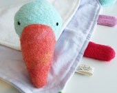 Organic Infant Blanket Eco Friendly Baby Lovie Bluebird Taggie