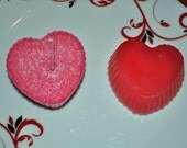 Handmade Heart Shaped Soap and Candle Set