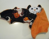 Ghosts in Costumes on Orange Faux Fur - Coffee Cozy, Cup Sleeve, Stuffed Animal