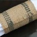 Napkin Rings / Burlap Jute, Rhinestones, Set of 4
