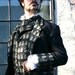Black Oncoming Train Silk Brocade Ascot