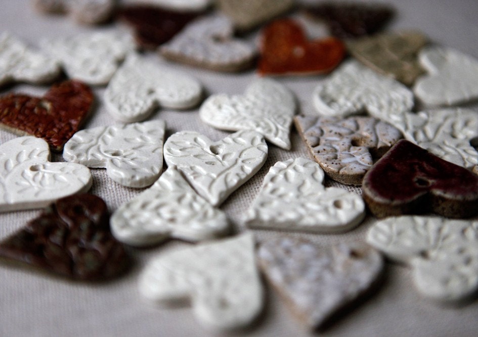 Small Ceramic Hearts