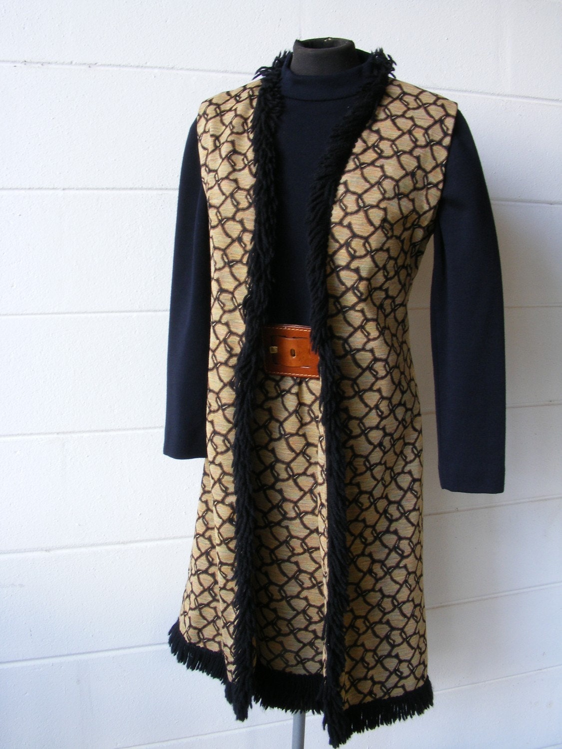 Fabulous Vintage 1960s 70s Dress Coat Set