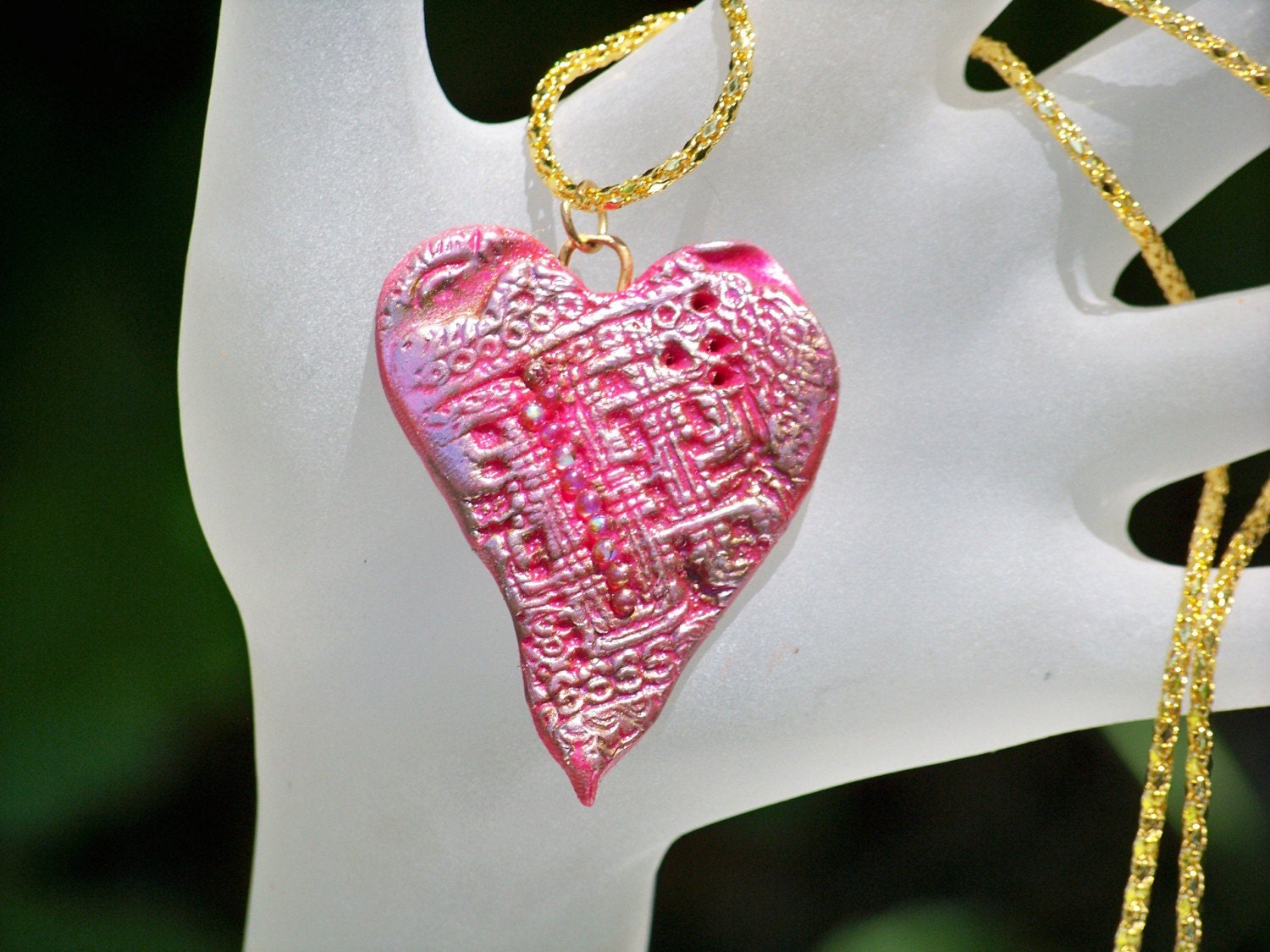 Heart in Hand Necklace Valentine