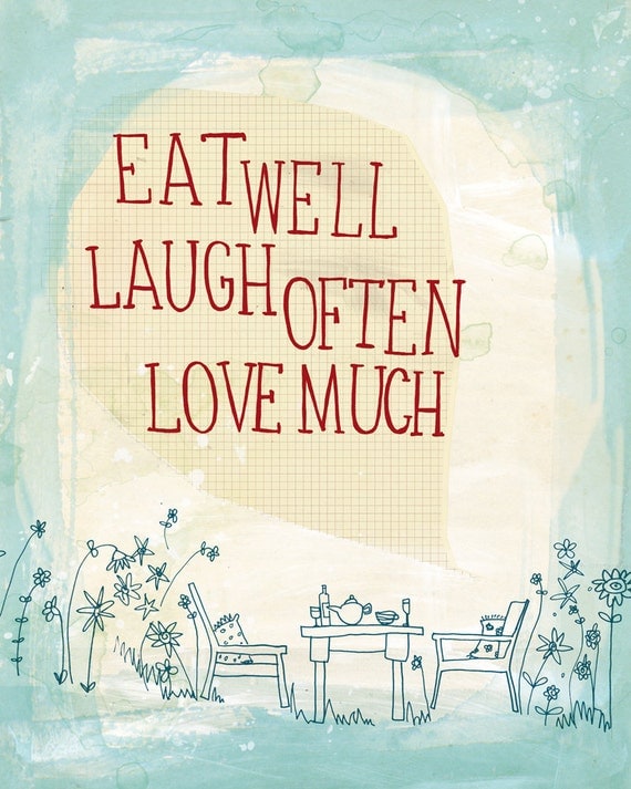 Eat Well fine art print - a Sweet William illustration on archival paper.