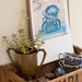 blue willow pattern tea cups 7x7 art print