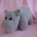 Hippo Stuffed wool Sewing Pattern PDF