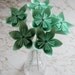 Minty Green Origami Flowers - Set of 6