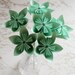 Minty Green Origami Flowers - Set of 6