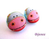 Hippo earrings - Hippo stud earrings - Hippo studs - Hippo posts - Hippo post earrings sf316