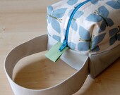 Blue Butterflies Lg CA Roll (toiletries or carry-all bag)