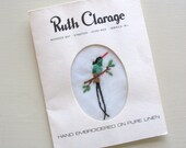 vintage ruth clarage hand embroidered souvenir hanky from west indies