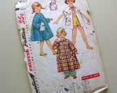 vintage simplicity pattern 4503 childs robe with bunny transfer -- size 6
