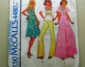 vintage carefree patterns from mccalls 4480 misses dress or top -- size 8