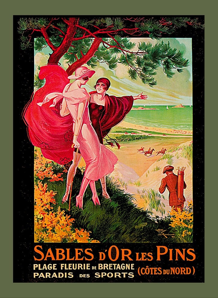 Vintage French Travel Poster Refridgerator Magnet  - FREE SHIPPING