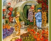 Fairies Elf Cottage Garden Large Refrigerator Magnet -  FREE US SHIPPING