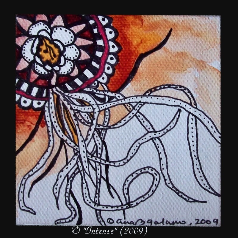 Original Miniature Watercolor Painting titled (Intense)