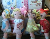 Large Cloth  Paper Doll  PINK Elsie June