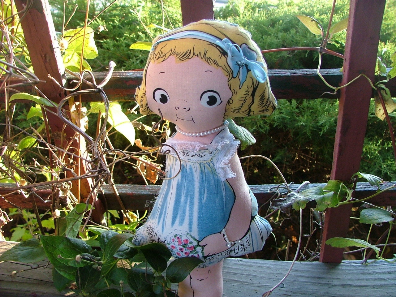 Etta Jo Large Cloth Paper Doll Vintage Inspired
