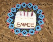 Custom Birthday Plate Fused Glass