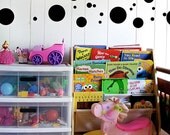 Polka Dot Assortment Wall Decals (100 dots) - Childrens Nursery Bedroom Playroom Vinyl Decor - Circle Shape Stickers Stripes