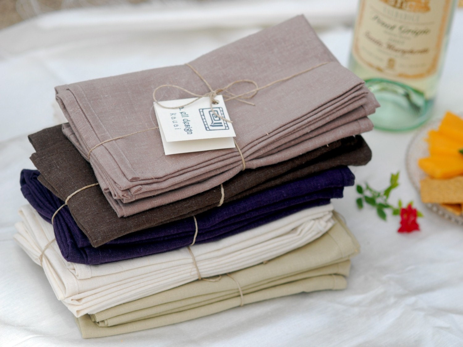 Hemp cloth napkins  - set of 4