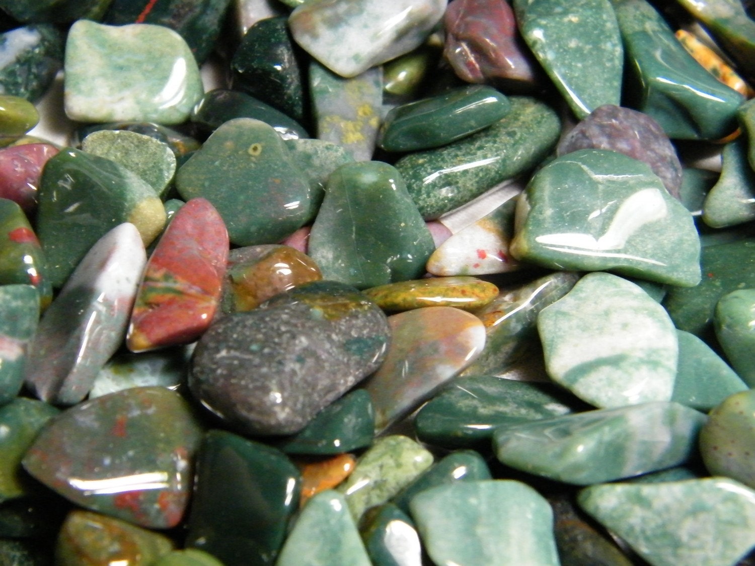 10 small to medium tumbled Fancy Jasper shards, supplies