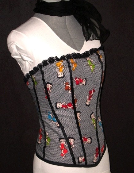 Steel Boned Betty Boop Corset Bustier
